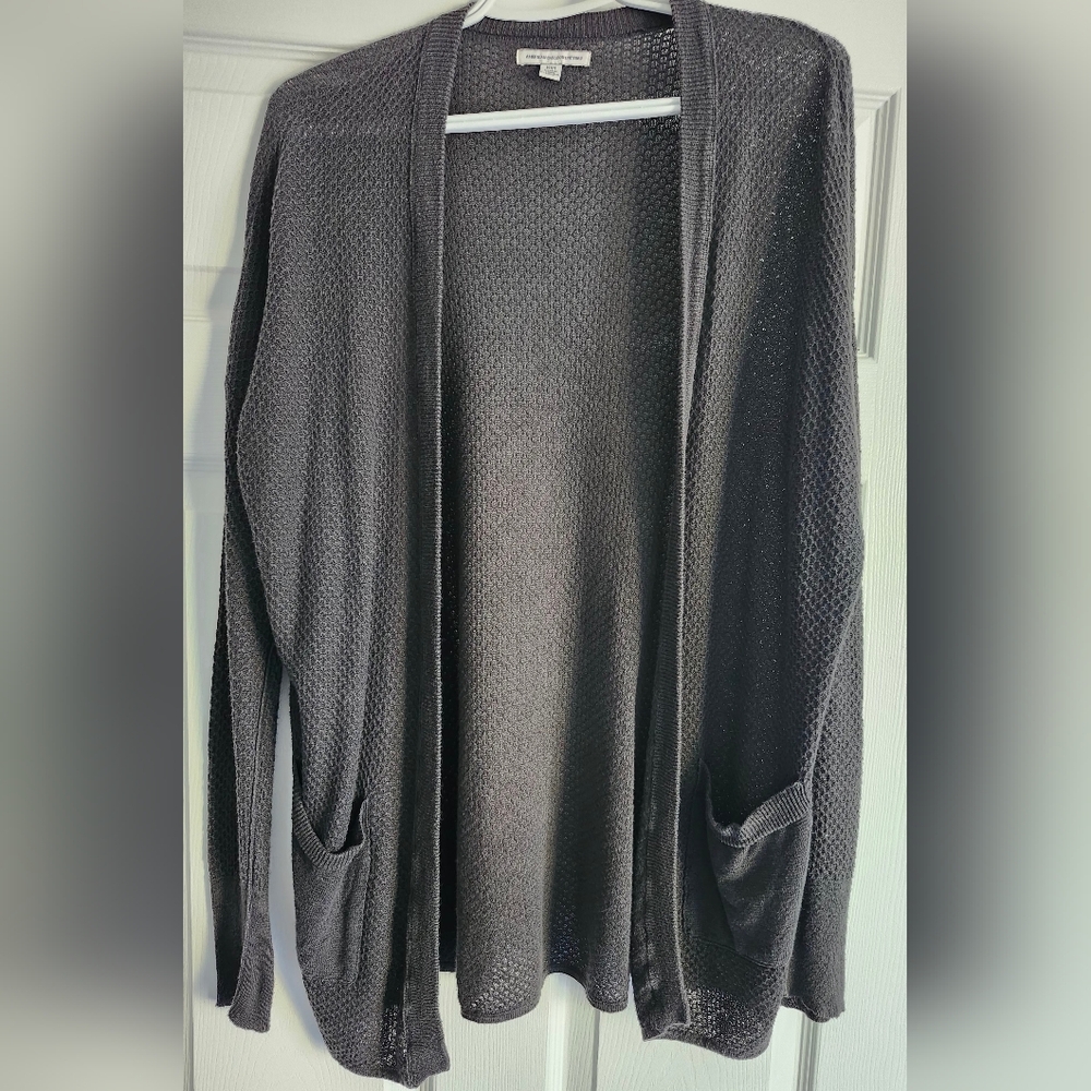 Charcoal knit cardigan